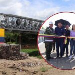 Ejército Nacional y autoridades civiles entregaron puente militar en zona rural de Guaranda, Sucre