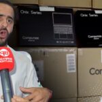 Gobernador Erasmo Zuleta lleva nuevos computadores a colegio afectado por inundaciones en Puerto Libertador
