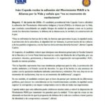 Iván Cepeda recibe la adhesión del Movimiento MAIS a la Alianza por la Vida y señala que “no es momento de vacilaciones”