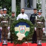 Policía Nacional en Córdoba acompañó Eucaristía y ofrenda floral por el 74° Aniversario del Departamento
