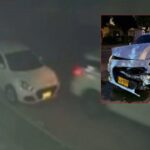 Camioneta chocó a un carro estacionado en La Castellana y huyó del lugar